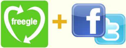 Freegle, Facebook and Twitter