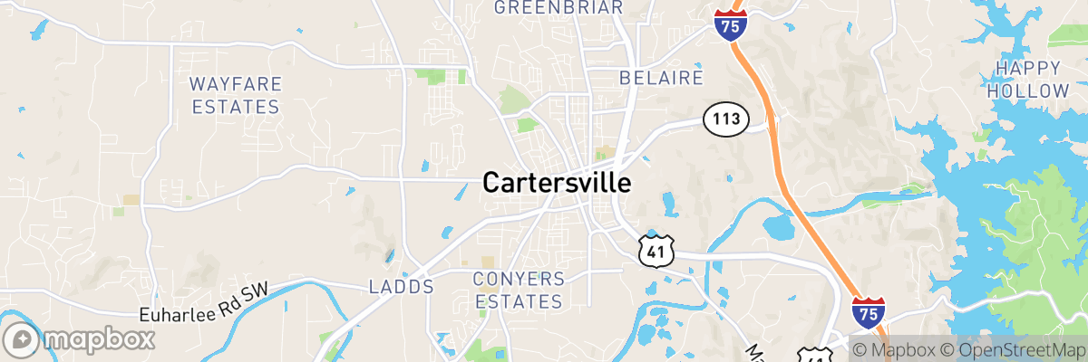 Cartersville, Georgia map