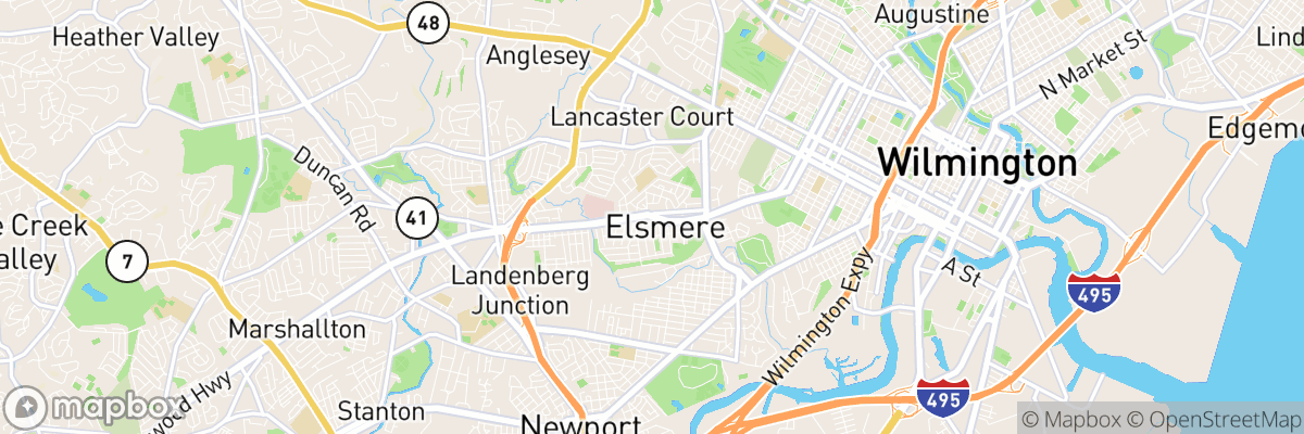 Elsmere, Delaware map