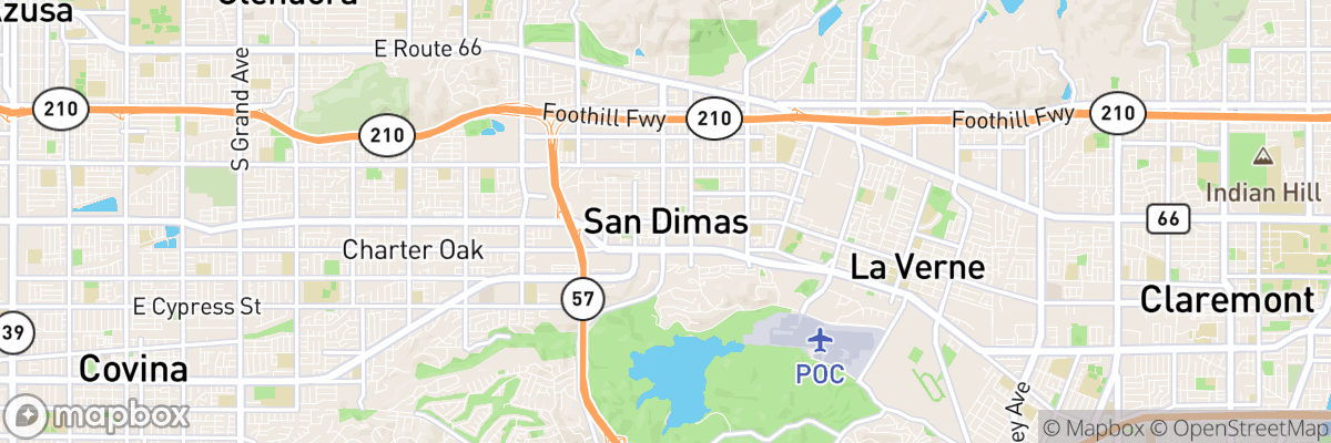 San Dimas, California map