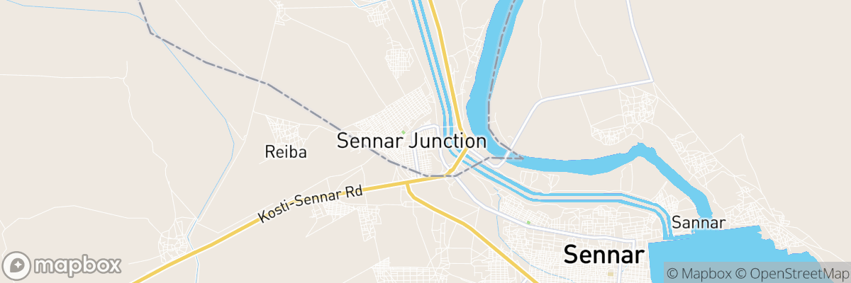 Sinnar, Sennar map