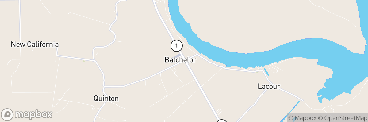 Batchelor, Louisiana map