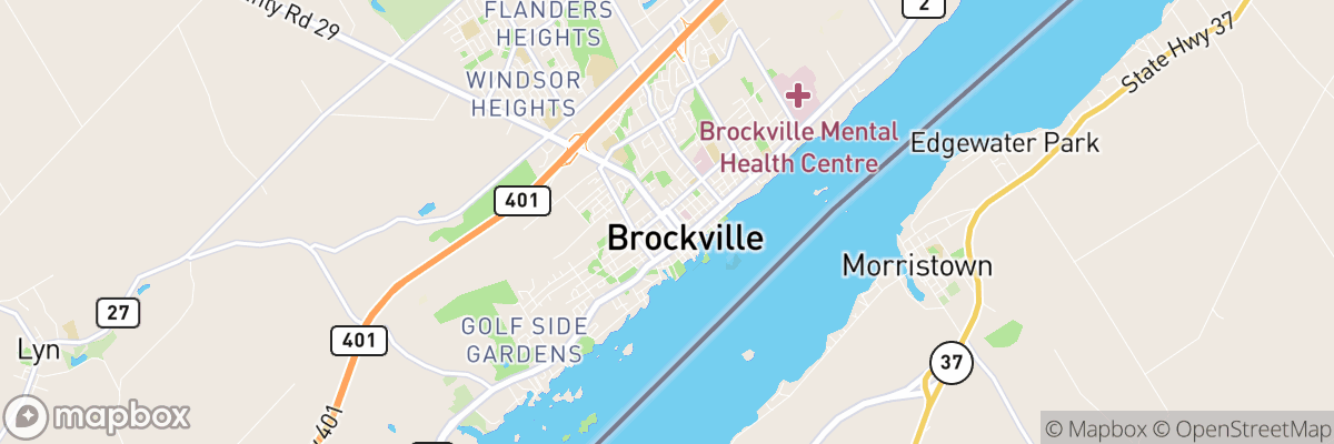 Brockville, Ontario map