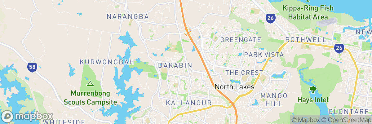 Dakabin, Queensland map