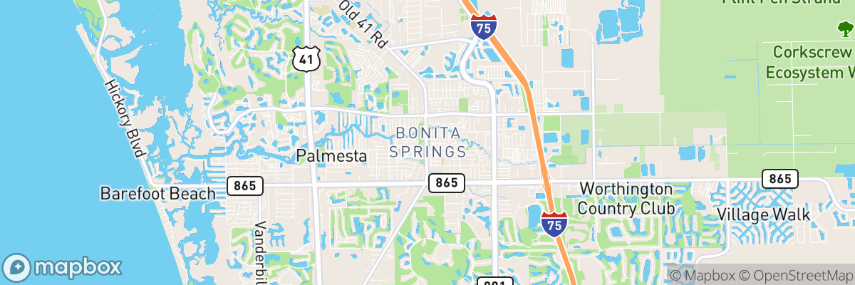 Bonita Springs, Florida map