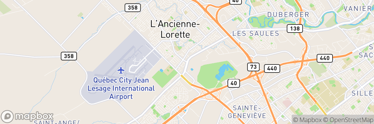 L'Ancienne-Lorette, Québec map