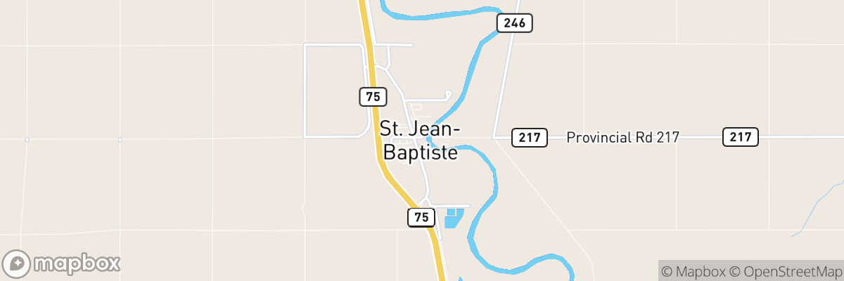 St. Jean Baptiste, Manitoba map