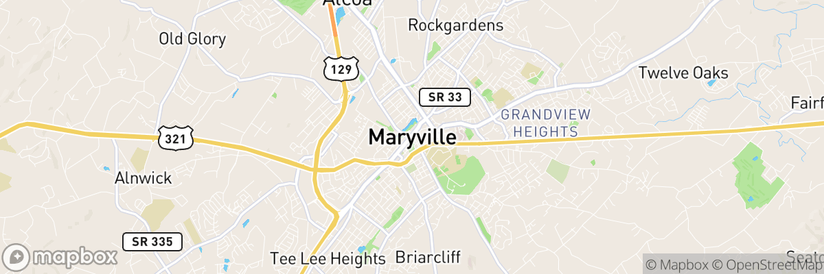 Maryville, Tennessee map