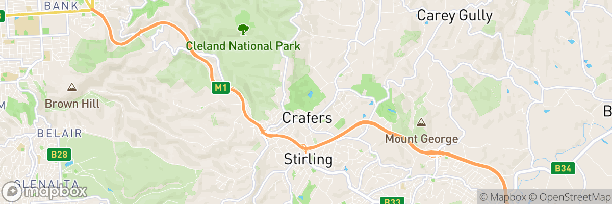 Crafers, South Australia map