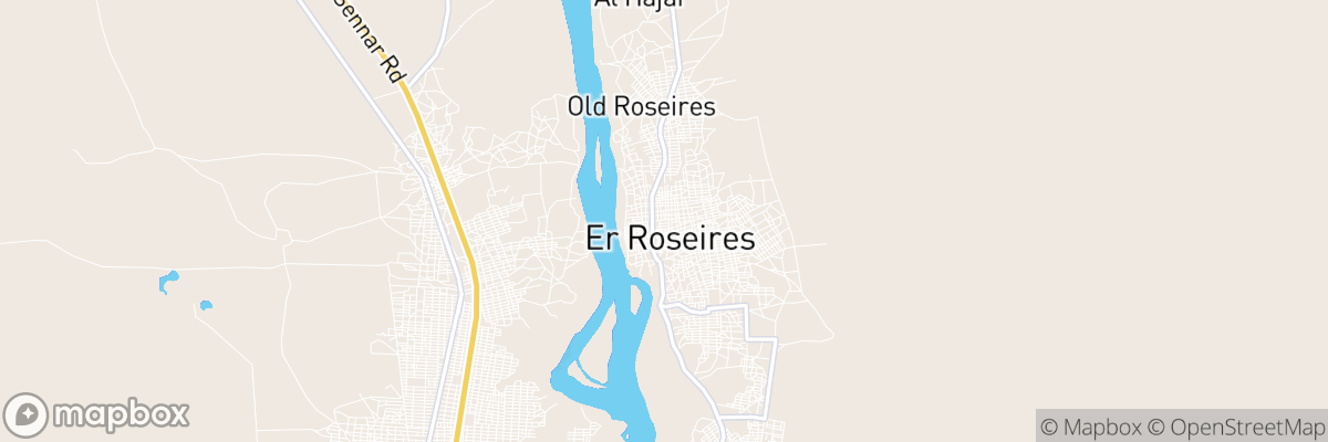 Er Roseires, Blue Nile map