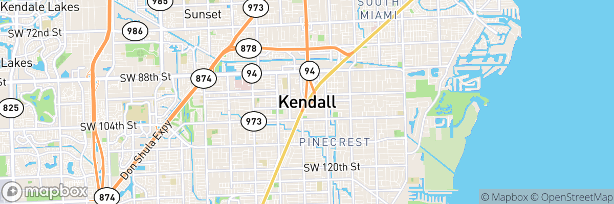 Kendall, Florida map