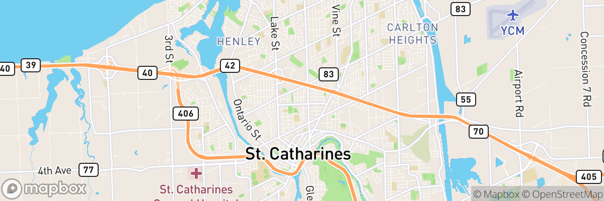 St. Catharines, Ontario map