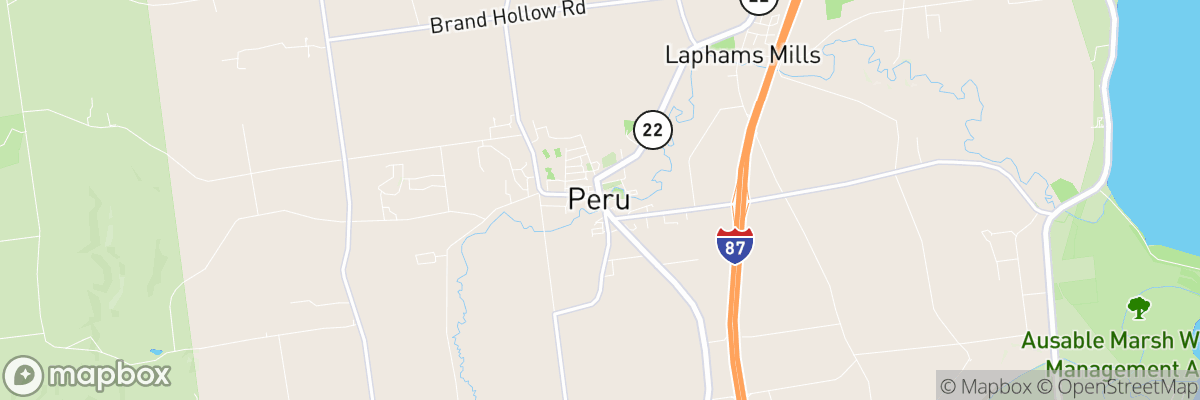 Peru, New York map