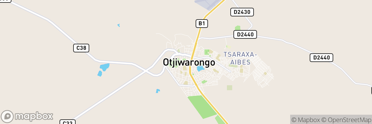 Otjiwarongo, Otjozondjupa map