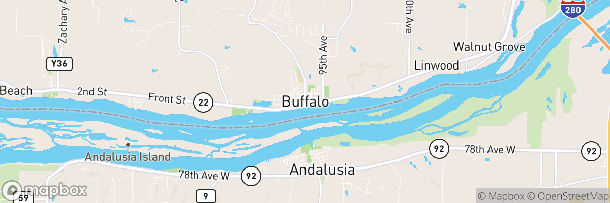 Buffalo, Iowa map