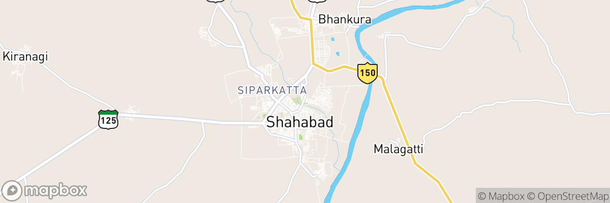 Shāhābād, Karnataka map