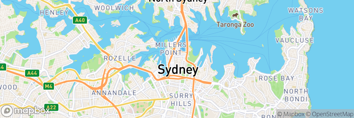 Sydney Central Business District, New South Wales map