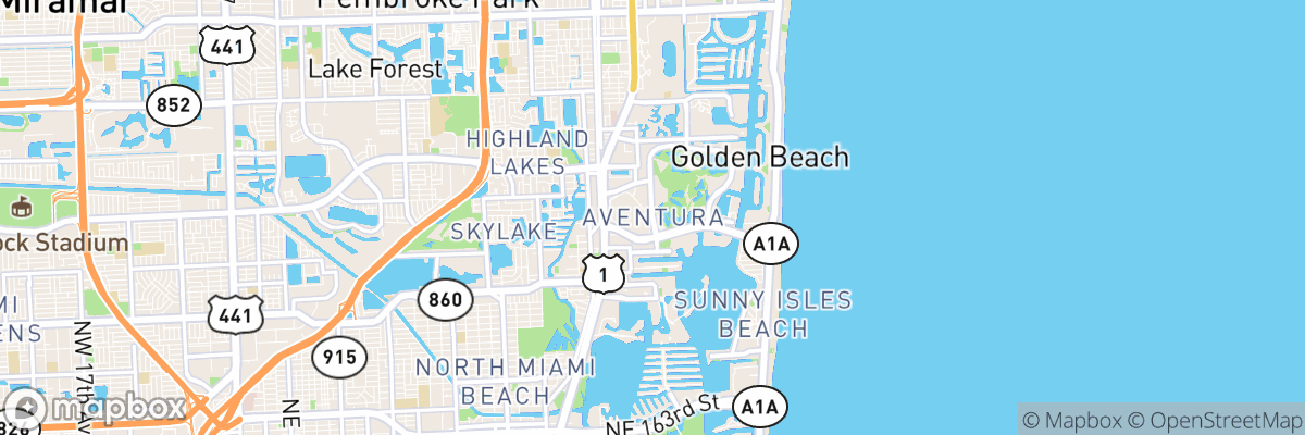 Aventura, Florida map