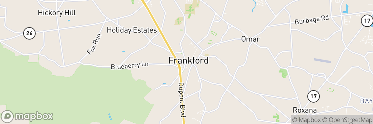 Frankford, Delaware map