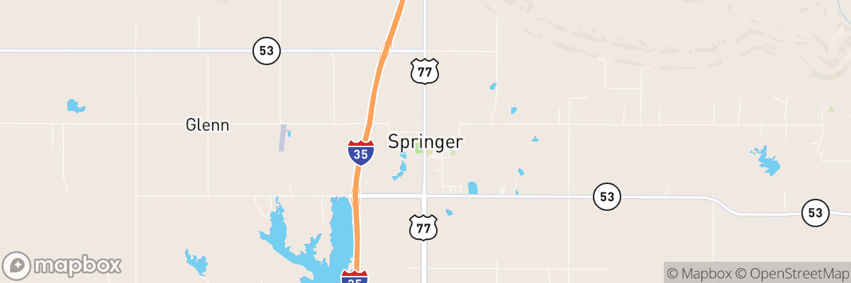 Springer, Oklahoma map