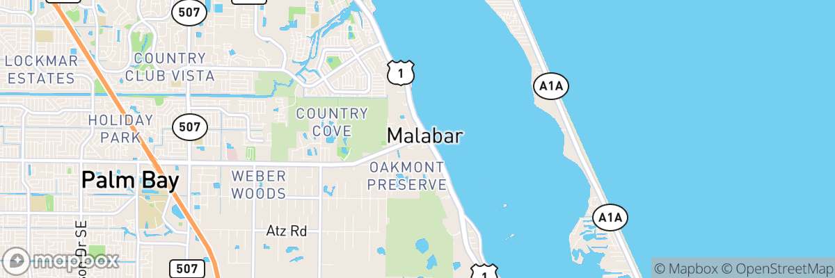 Malabar, Florida map