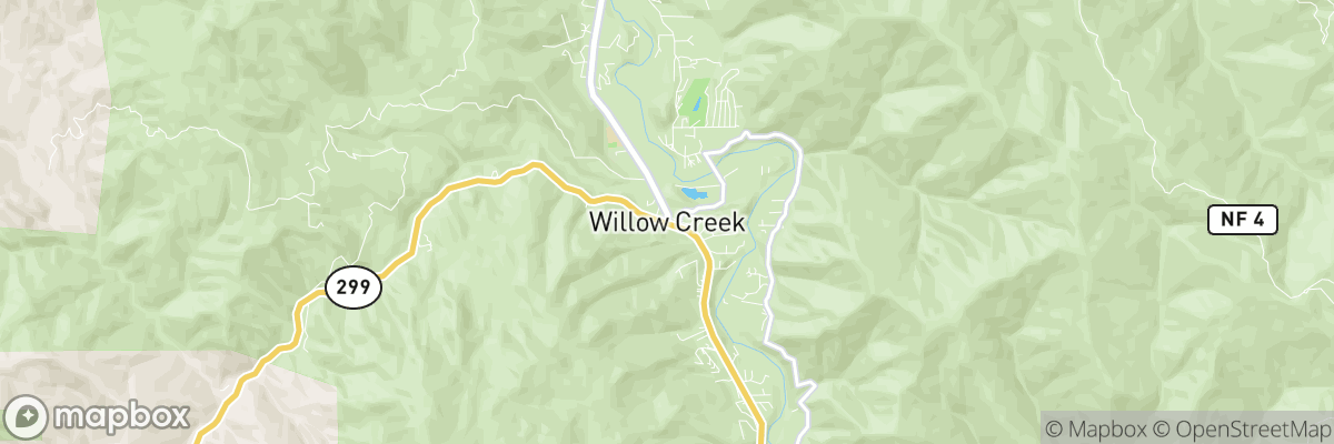 Willow Creek, California map