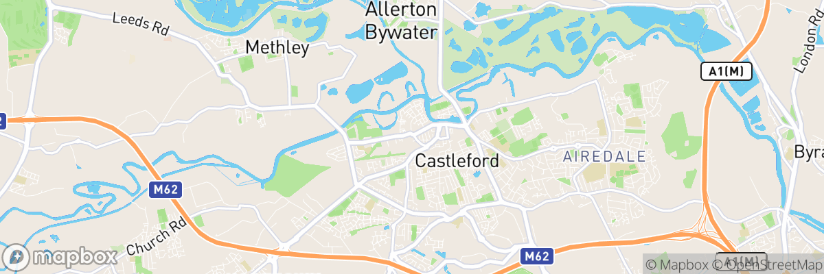 Castleford, England map