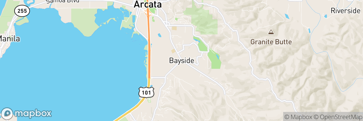 Bayside, California map