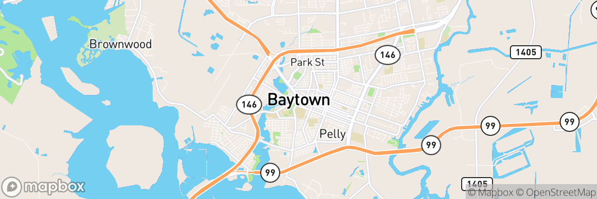 Baytown, Texas map