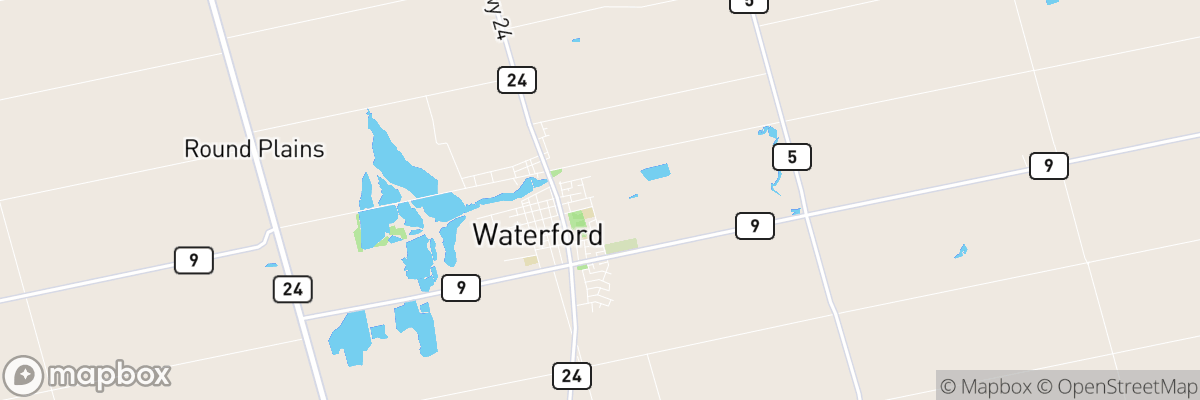 Waterford, Ontario map