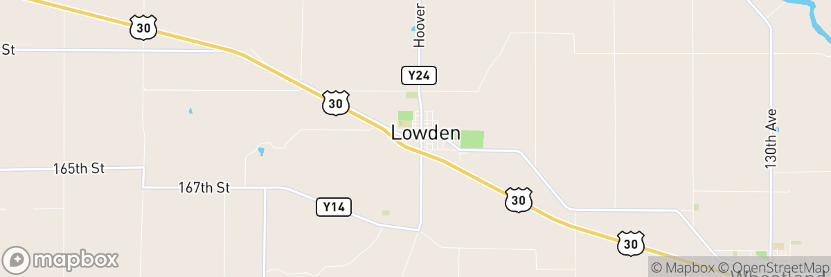 Lowden, Iowa map