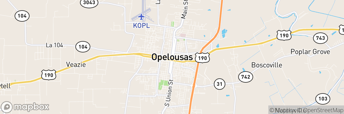 Opelousas, Louisiana map