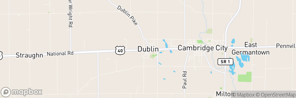 Dublin, Indiana map