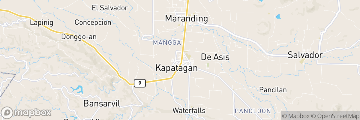 Kapatagan, Northern Mindanao map