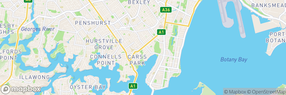 Kogarah Bay, New South Wales map