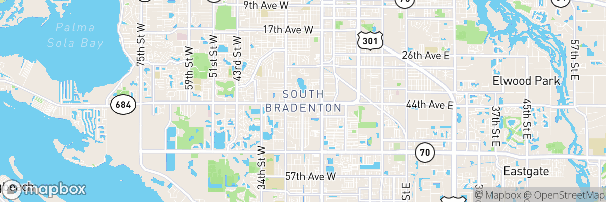 South Bradenton, Florida map