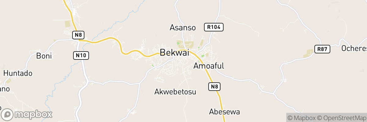 Bekwai, Ashanti Region map