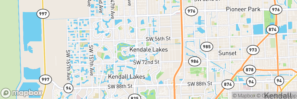 Kendale Lakes, Florida map