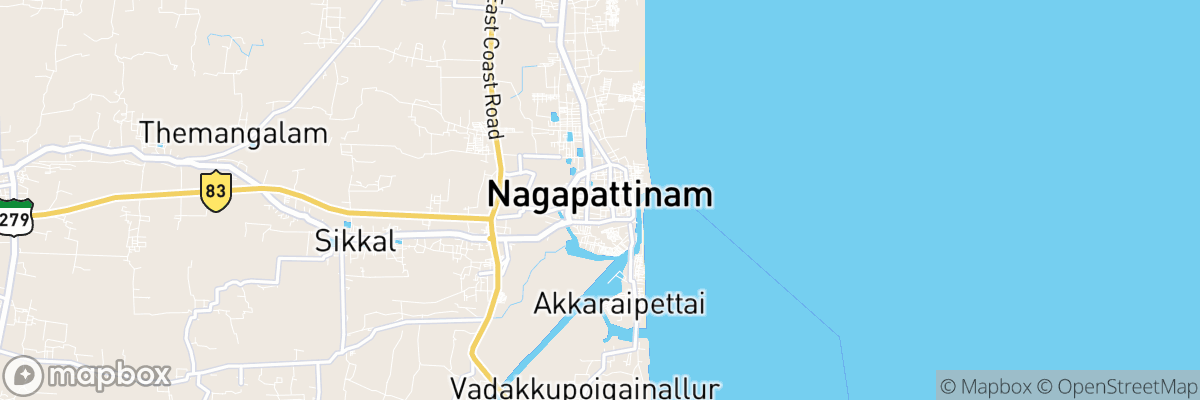 Negapatam, Tamil Nādu map