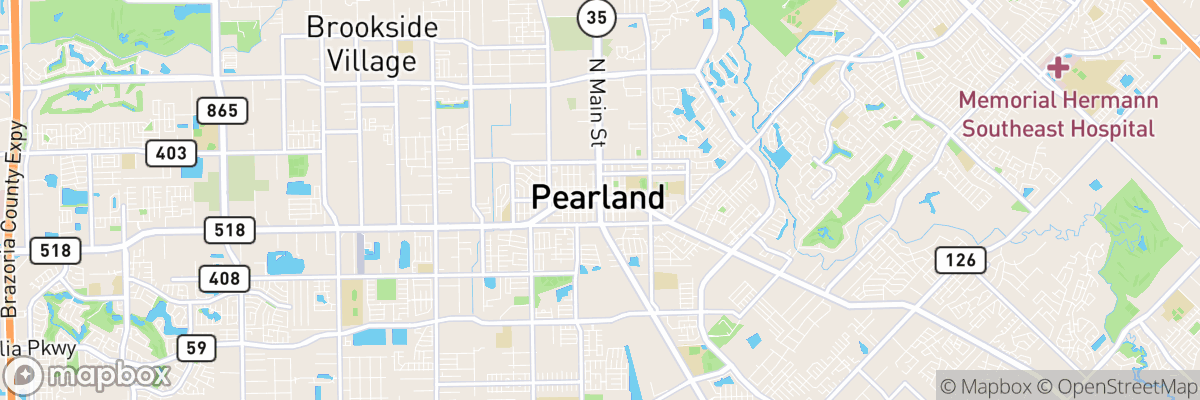 Pearland, Texas map