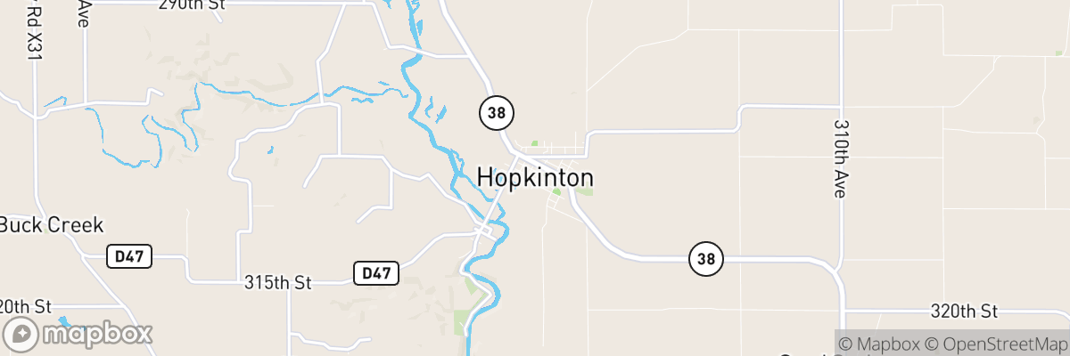 Hopkinton, Iowa map