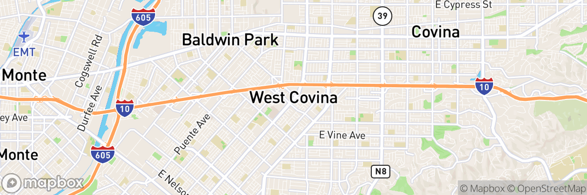 West Covina, California map