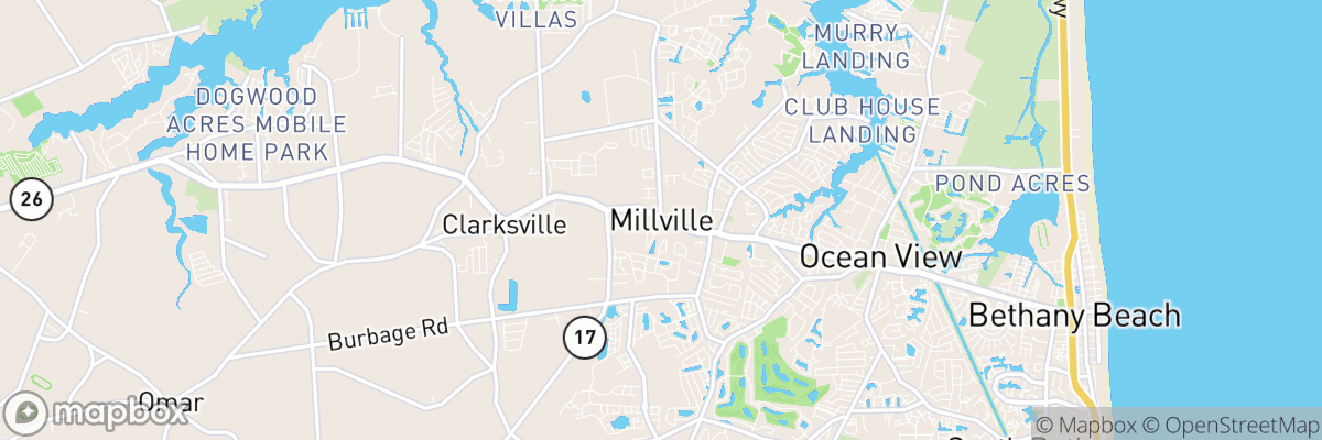 Millville, Delaware map