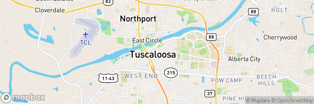 Tuscaloosa County Freecycle map