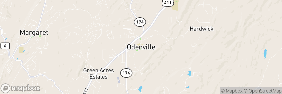 Odenville, Alabama map