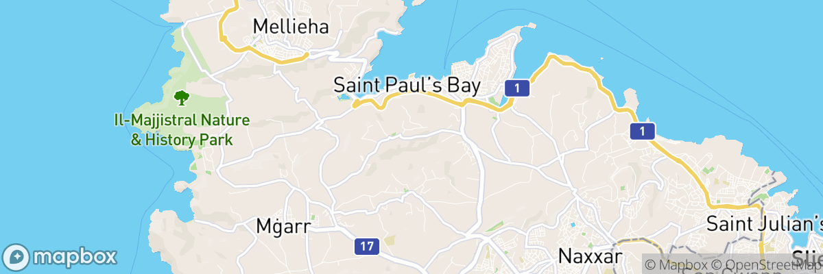 Saint Paul’s Bay, Saint Paul’s Bay map