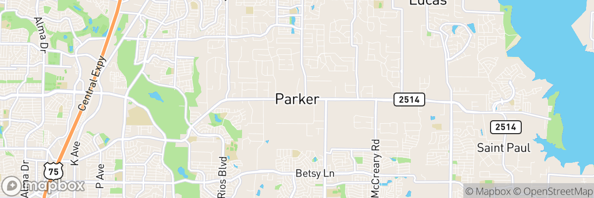 Parker, Texas map