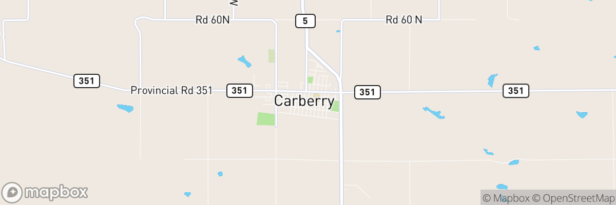 Carberry, Manitoba map