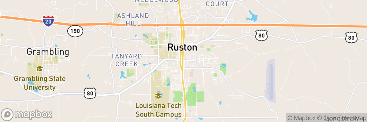 Ruston, Louisiana map