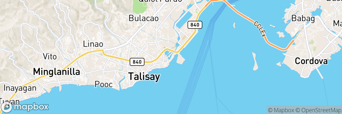 Tangke, Central Visayas map